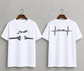 Deen Bazar Sabr & Islam Heartbeat Graphic T-Shirt – Minimalist Islamic Design