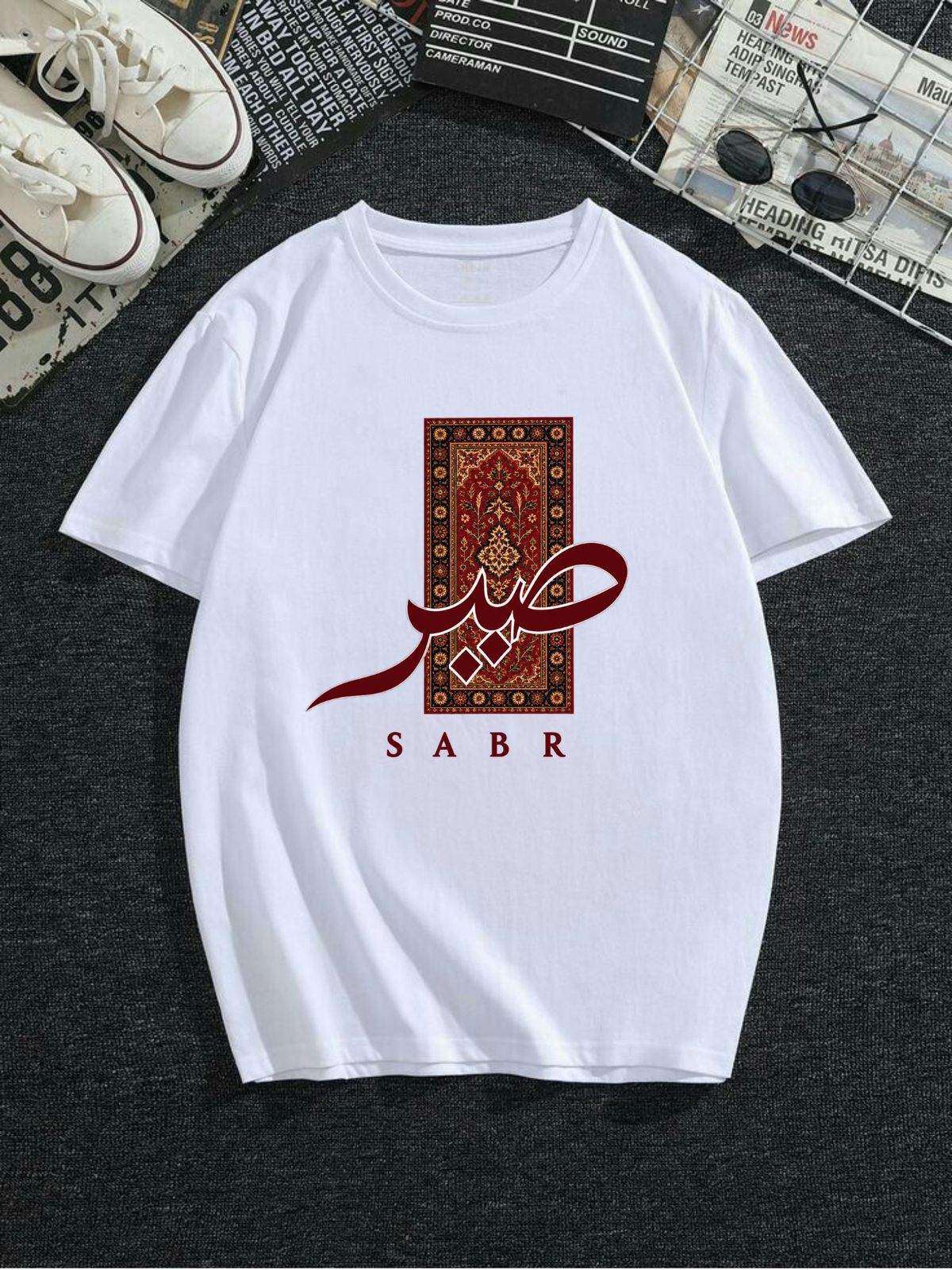 SABR Muslim Premium Oversized T-Shirt – 210 GSM Pure Cotton