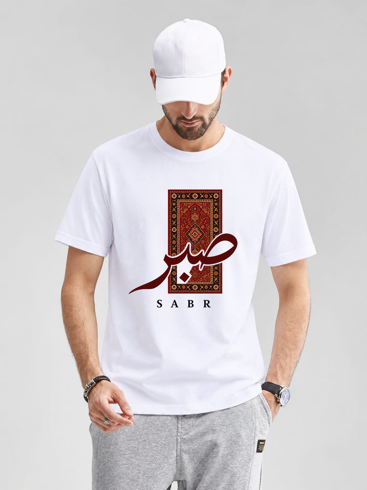 SABR Muslim Premium Oversized T-Shirt – 210 GSM Pure Cotton