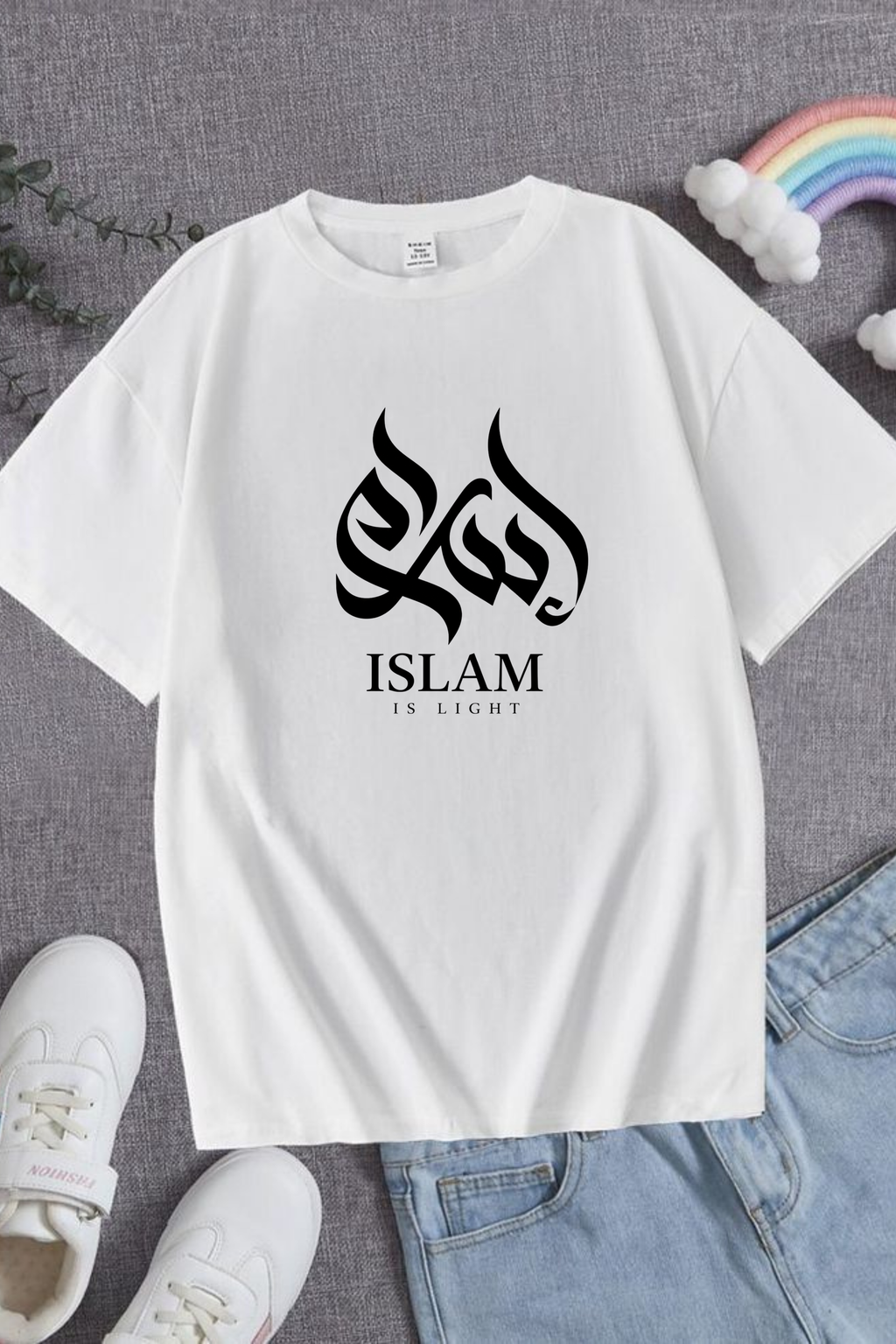 🤍 Islam Is Light – Premium Oversized T-Shirt