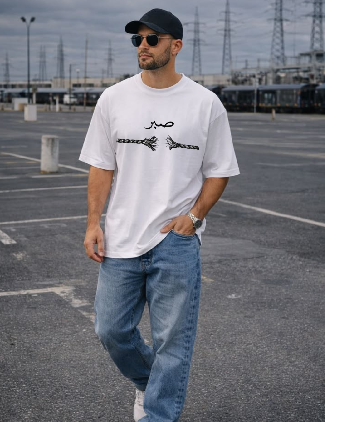 Sabr Premium Oversized T-Shirt | 210 GSM | 100% Cotton