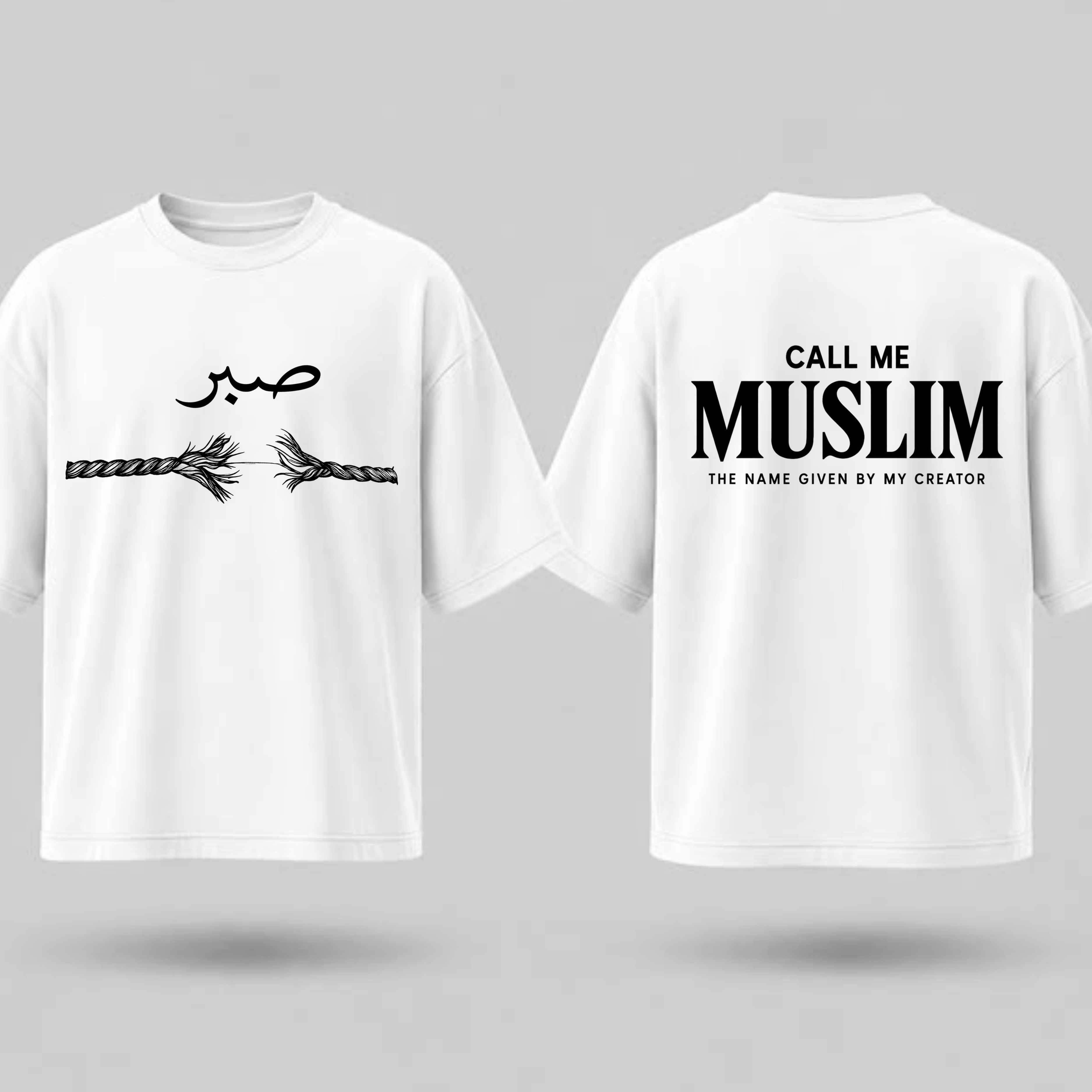 Sabr & Call Me Muslim  — Premium Oversized T-Shirt