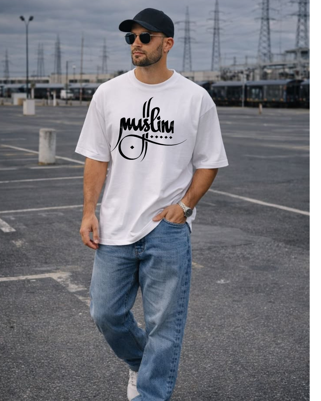 Muslim Premium Oversized T-Shirt | 210 GSM | 100% Cotton