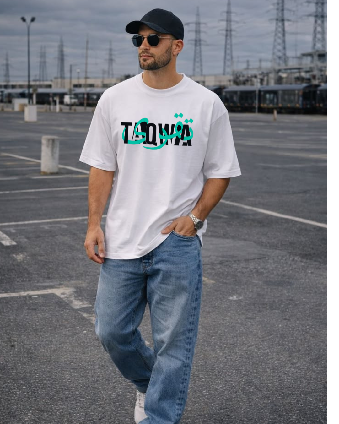 Taqwa Premium Oversized T-Shirt | 210 GSM | 100% Cotton