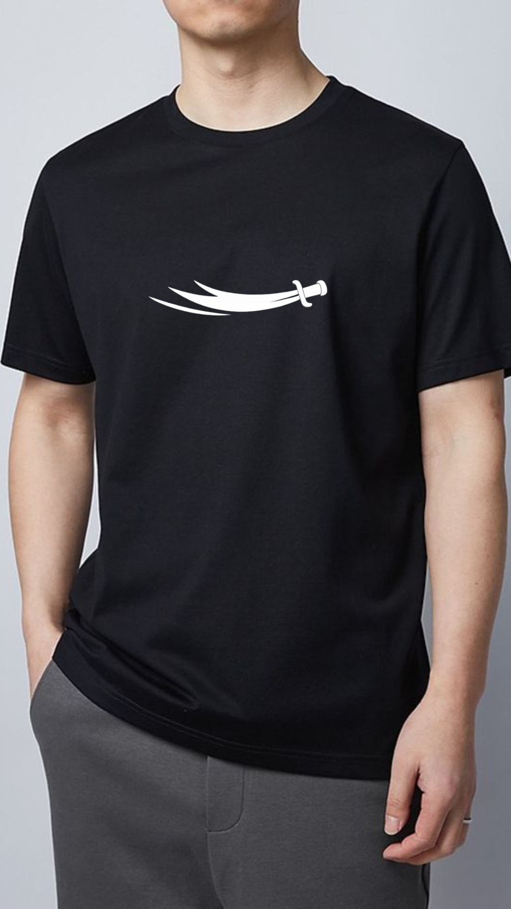 Saif Al-Haq Premium T-Shirt – Black | 210 GSM 100% Cotton ⚔️