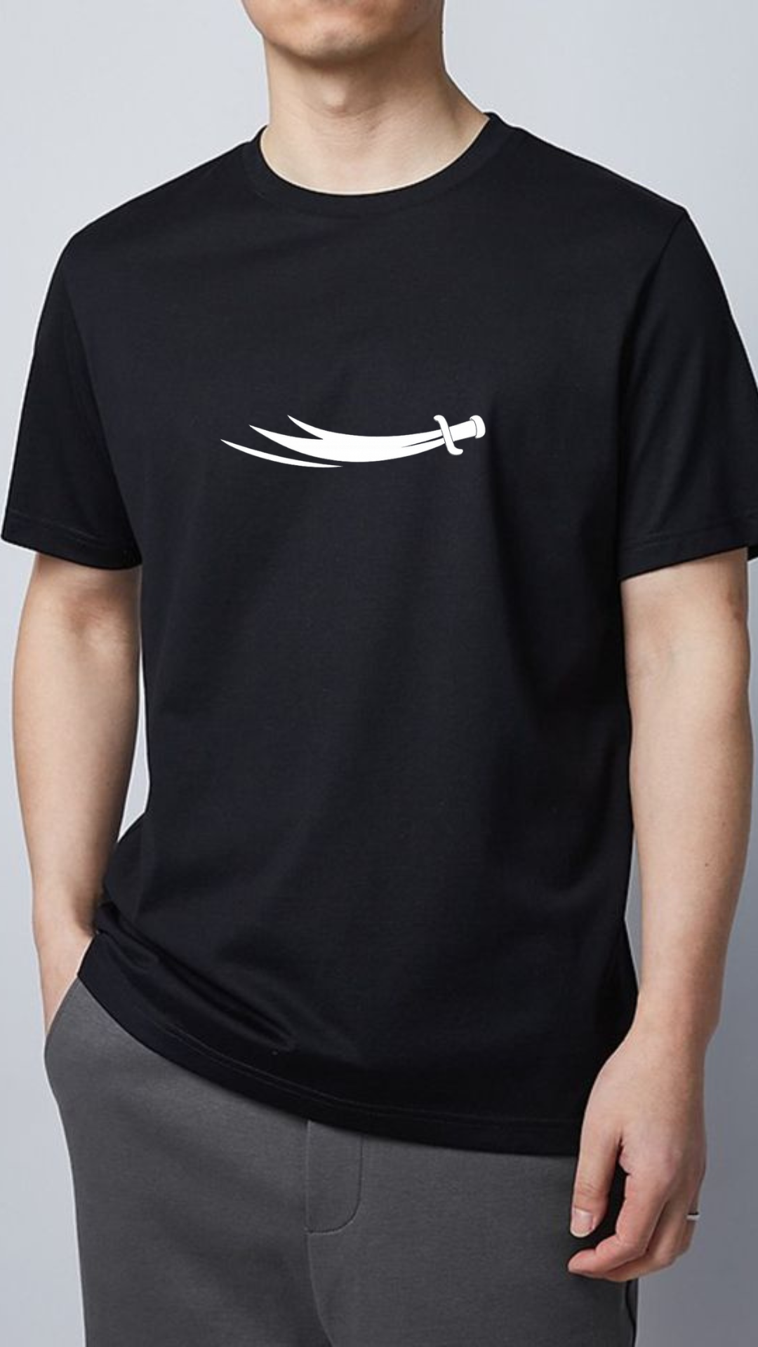 Saif Al-Haq Premium T-Shirt – Black | 210 GSM 100% Cotton ⚔️