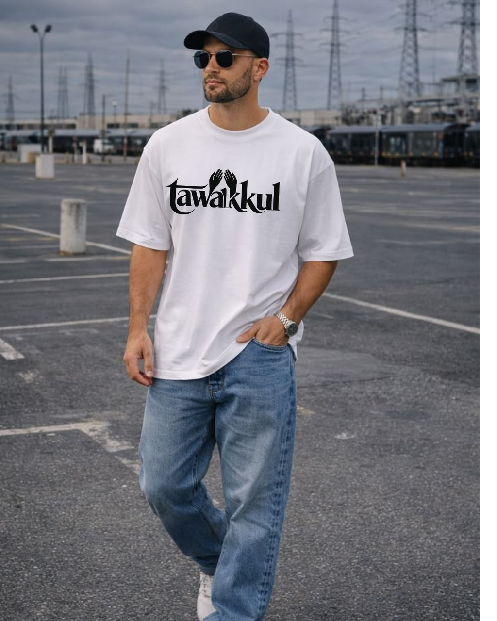 Tawakkul Premium Oversized T-Shirt | 210 GSM | 100% Cotton