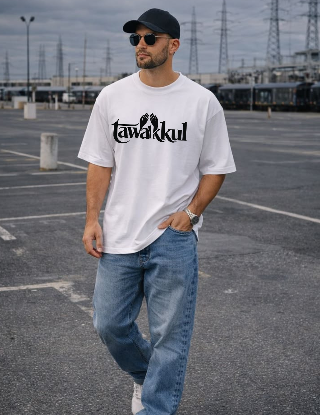 Tawakkul Premium Oversized T-Shirt | 210 GSM | 100% Cotton