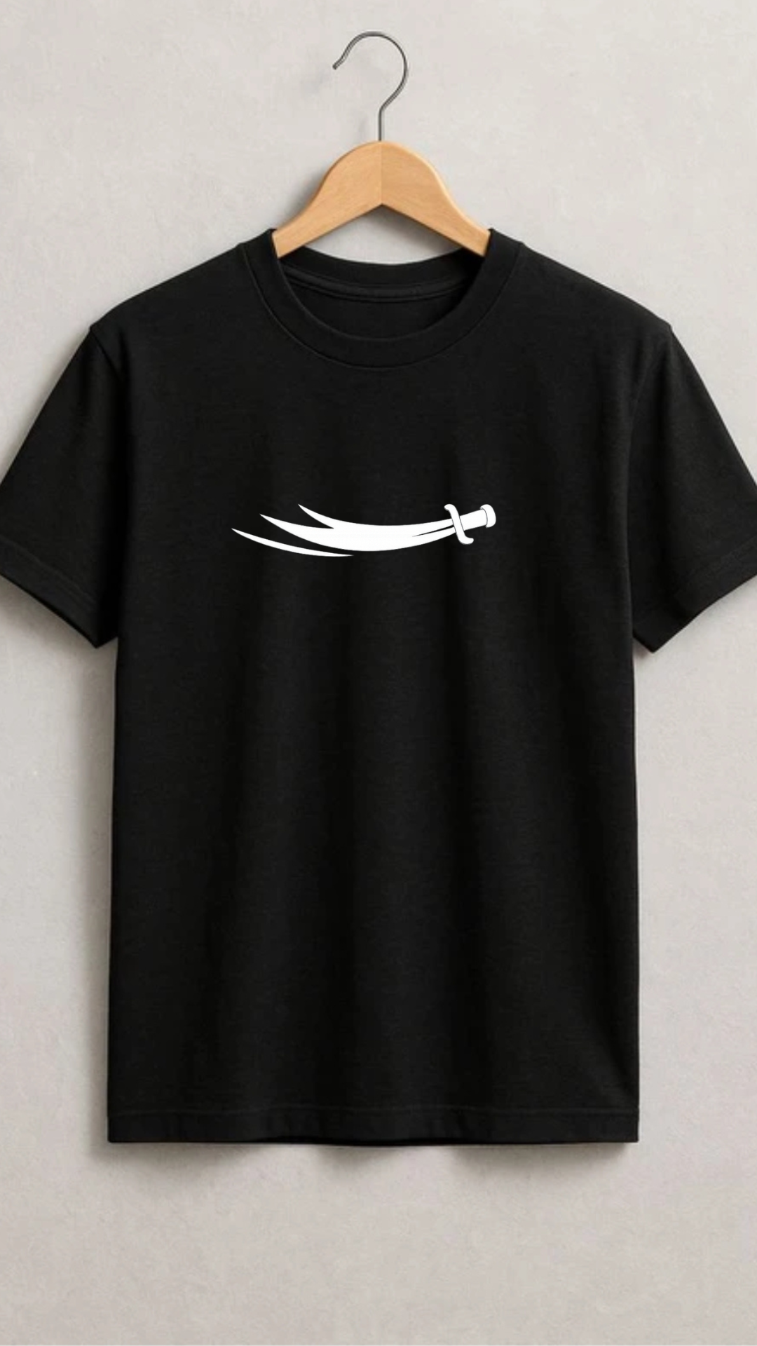 Saif Al-Haq Premium T-Shirt – Black | 210 GSM 100% Cotton ⚔️