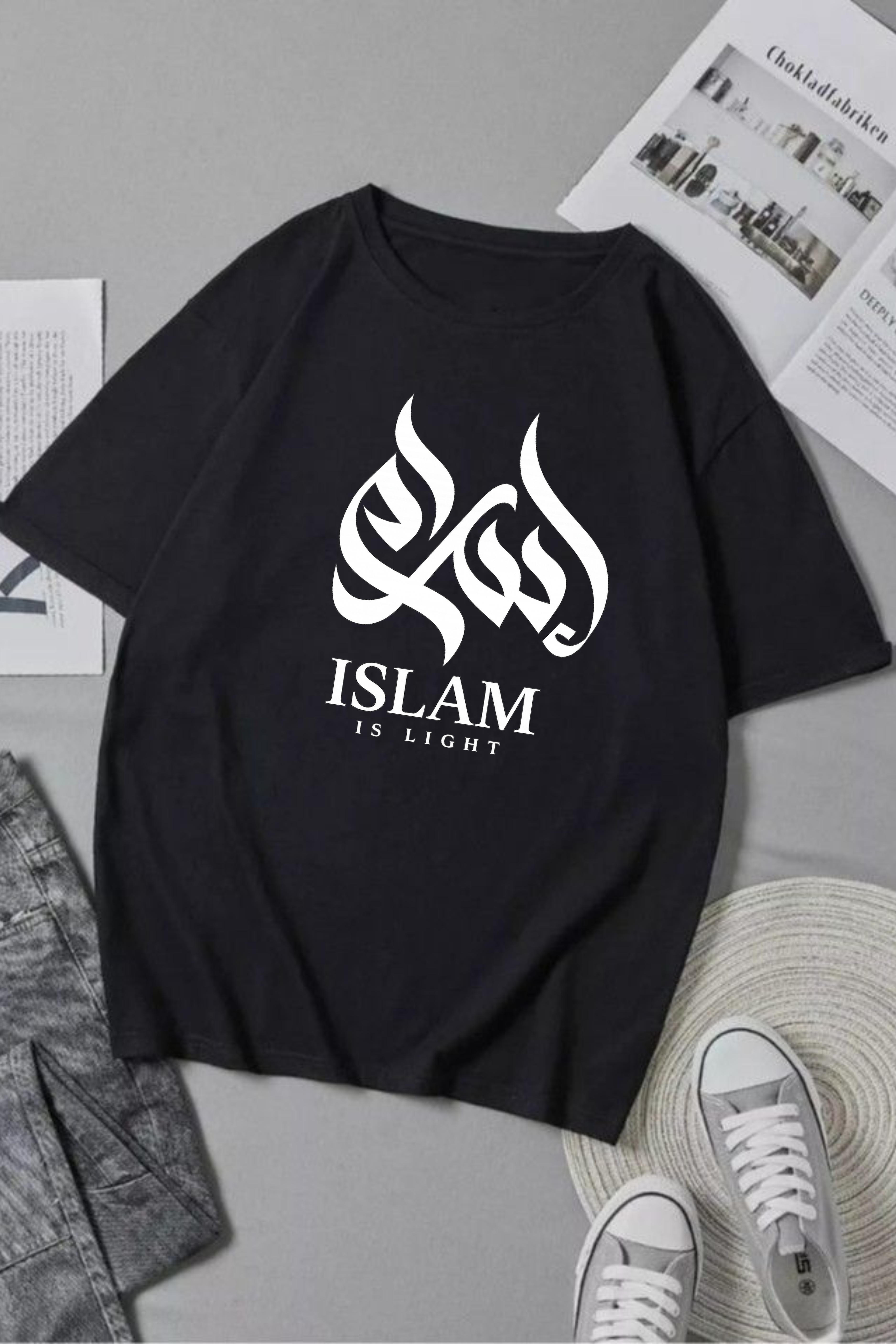 🤍 Islam Is Light – Premium Oversized T-Shirt