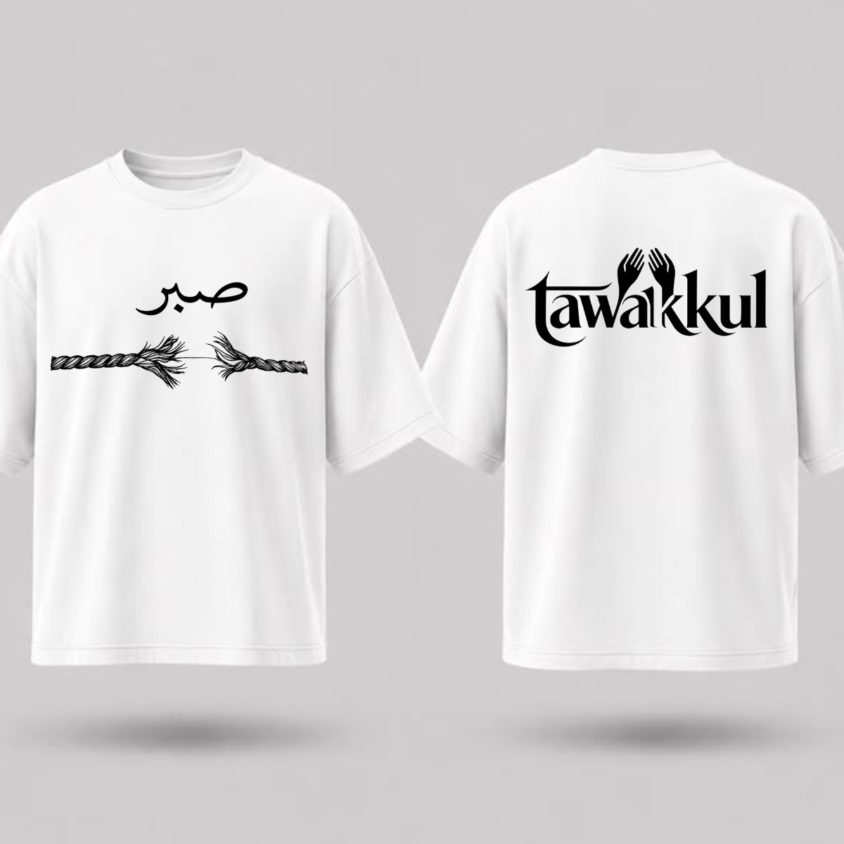 **Sabr & Tawakkul – Premium Islamic T-Shirt | 210 GSM 100% Cotton**