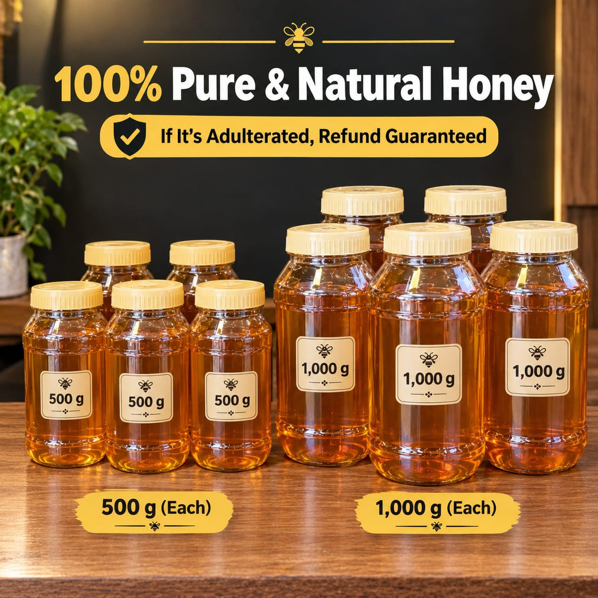 🍯 Deen Bazar 100% Pure & Natural Honey – Premium Village Honey