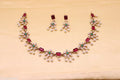 Deen Bazar Women's Pearl Work Alloy Necklace and Earrings Jewellery Set