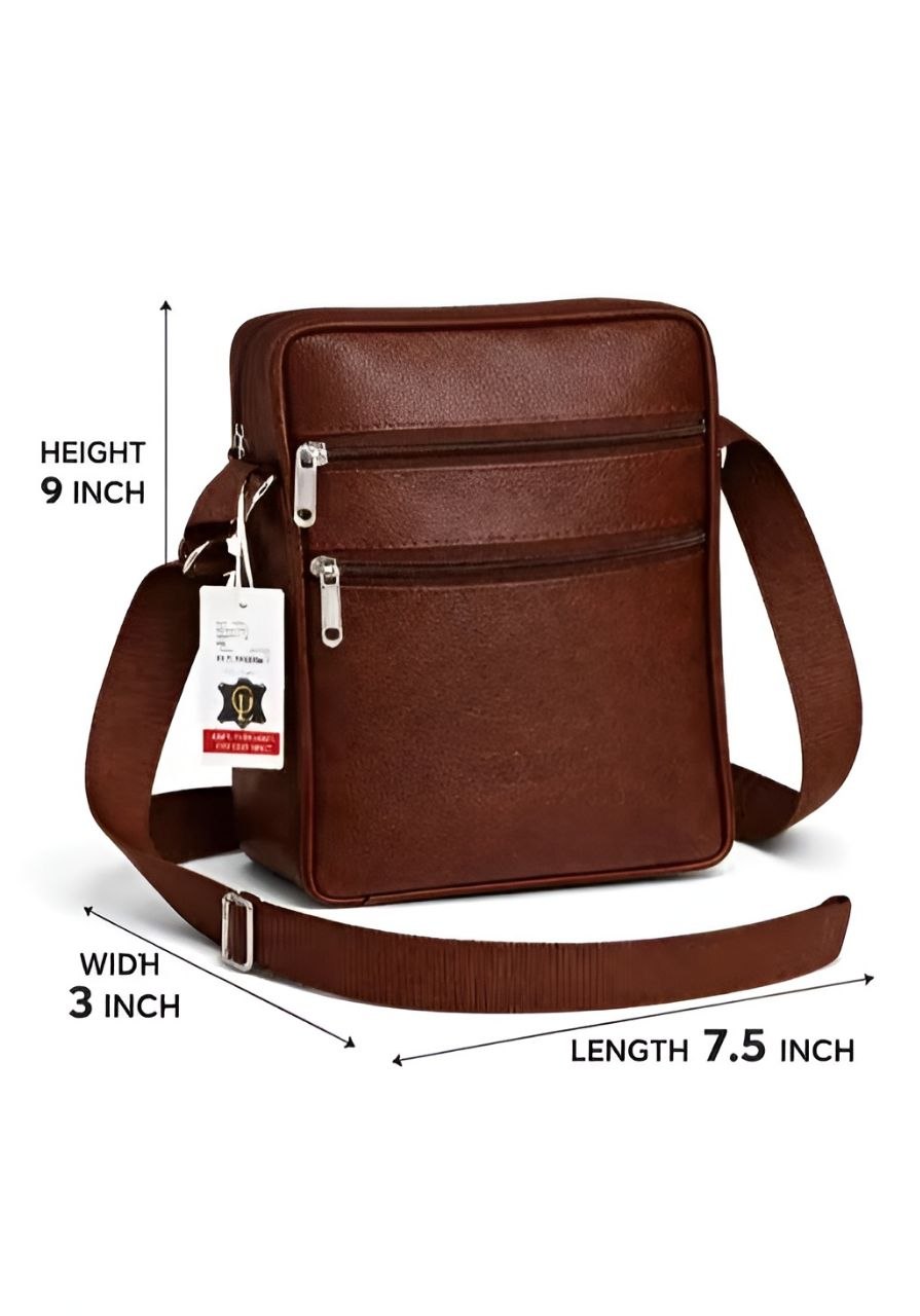 Men Sling Bag Side Bag for Men Travel Tan ,Crossbody Shoulder Bag