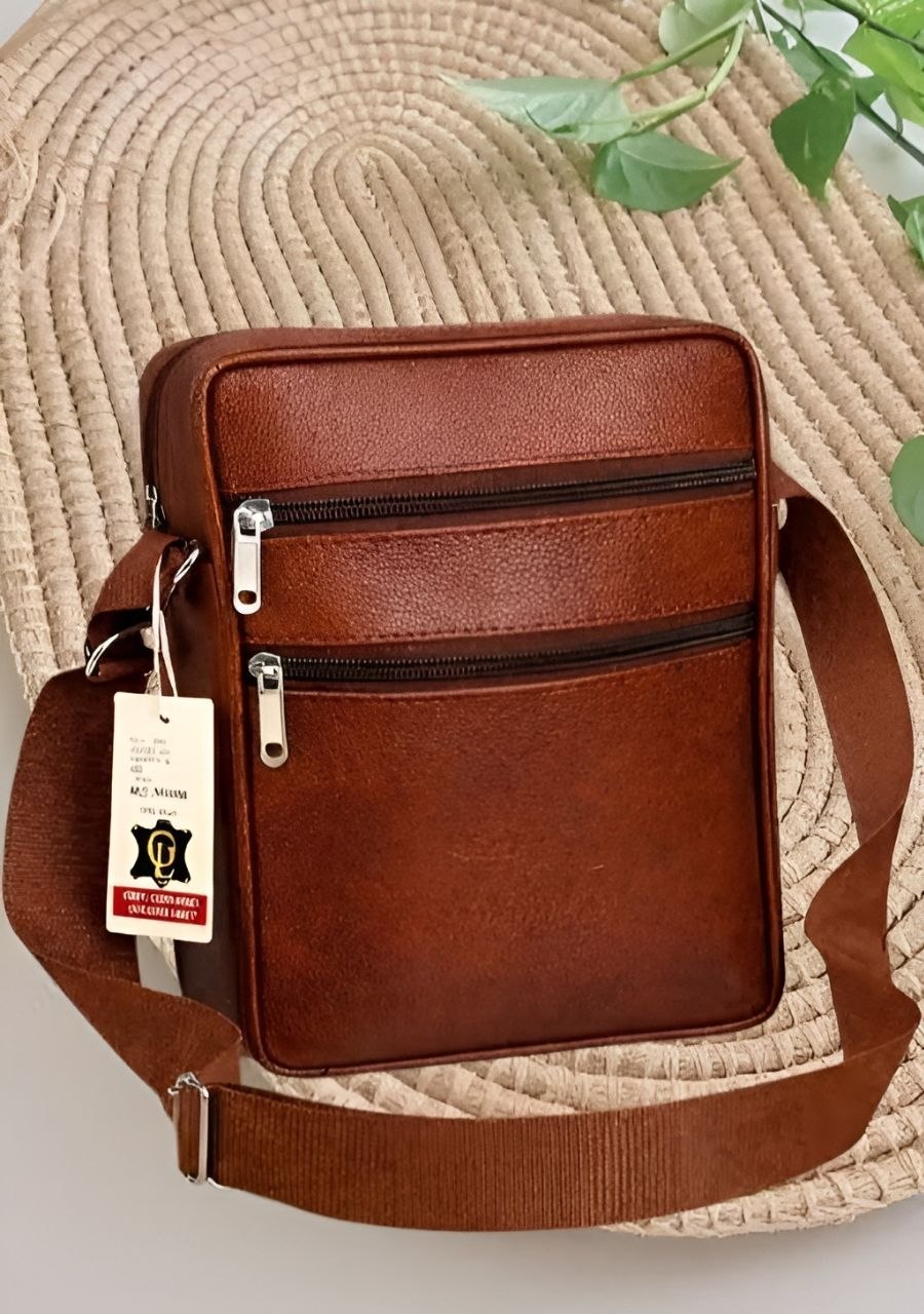 Men Sling Bag Side Bag for Men Travel Tan ,Crossbody Shoulder Bag