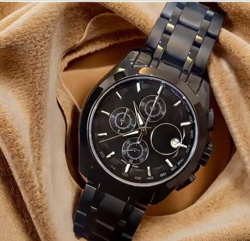 Deen Bazar Day & Date Men's Black Chain Analog Watch – Classic Professional Style