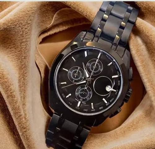 Deen Bazar Day & Date Men's Black Chain Analog Watch – Classic Professional Style