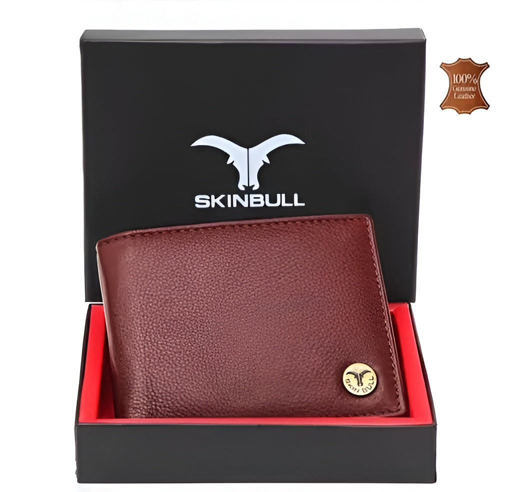 SKINBULL RFID Protected 100% Genuine Leather Wallet for Men | High Quality Leather Wallet